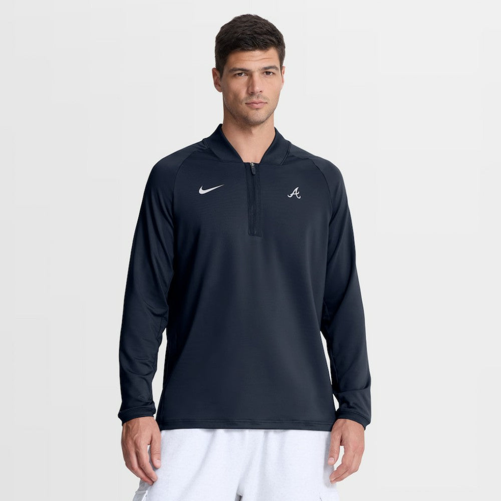 Atlanta Braves Nike Authentic Collection Dri-FIT Raglan Half-Zip Pullover for sale