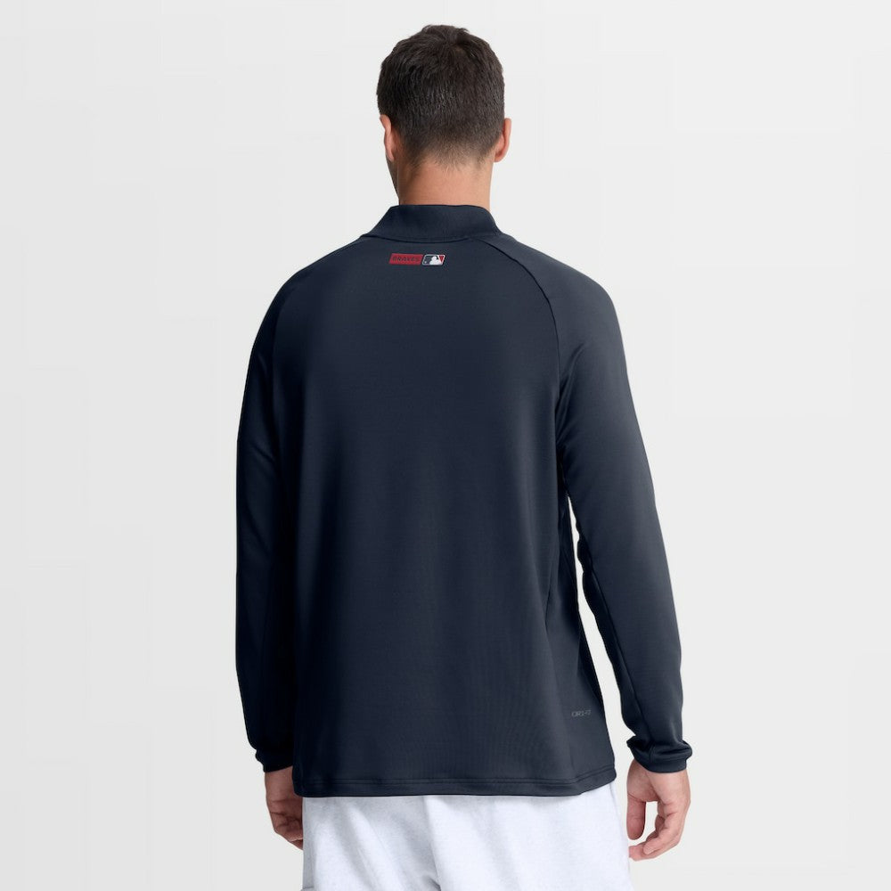 Atlanta Braves Nike Authentic Collection Dri-FIT Raglan Half-Zip Pullover for sale