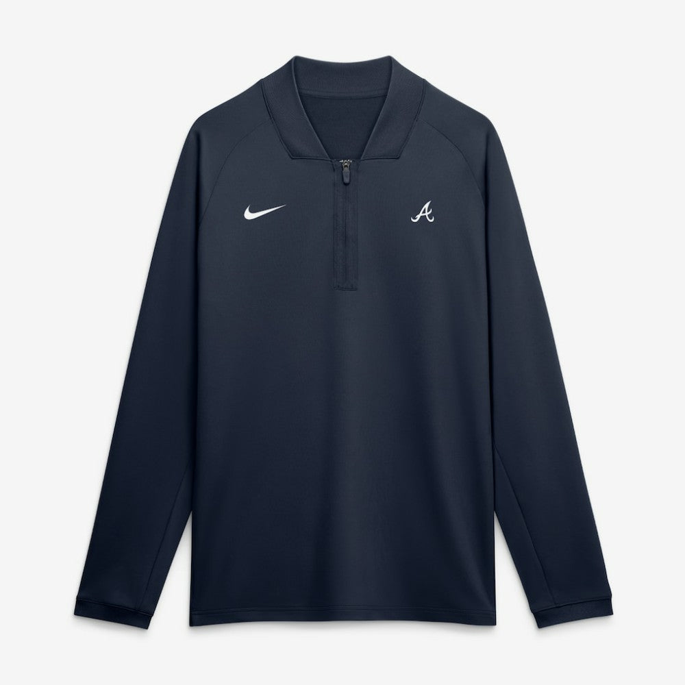 Atlanta Braves Nike Authentic Collection Dri-FIT Raglan Half-Zip Pullover for sale