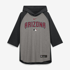 Arizona Diamondbacks Nike Authentic Collection Flux Dri-FIT Raglan 3/4-Sleeve Hooded T-Shirt for sale