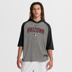 Arizona Diamondbacks Nike Authentic Collection Flux Dri-FIT Raglan 3/4-Sleeve Hooded T-Shirt for sale