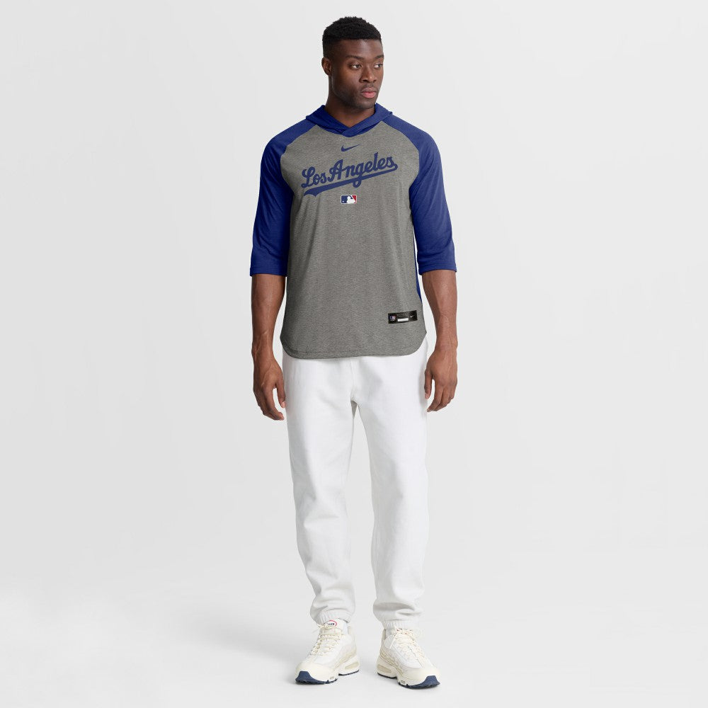 Los Angeles Dodgers Nike Authentic Collection Flux Dri-FIT Raglan 3/4-Sleeve Hooded T-Shirt Near Me