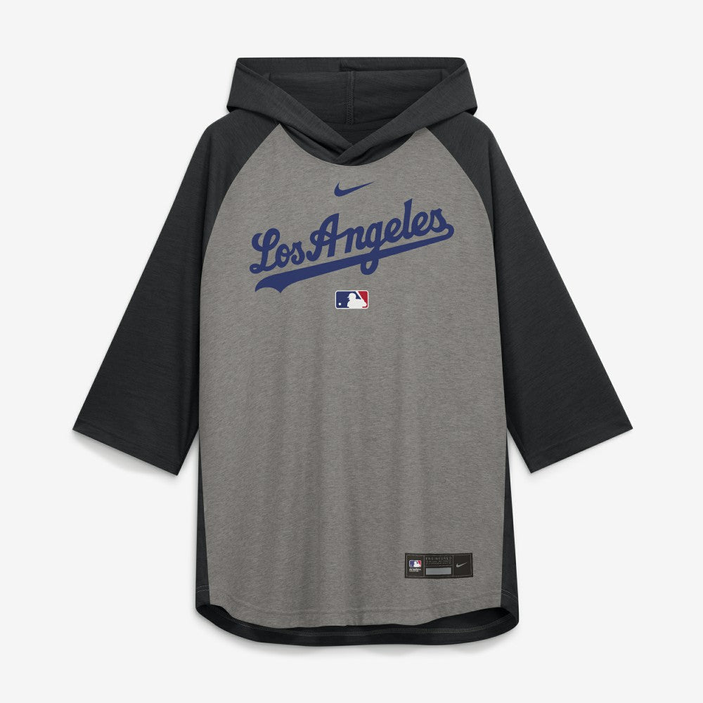 Los Angeles Dodgers Nike Authentic Collection Flux Dri-FIT Raglan 3/4-Sleeve Hooded T-Shirt Near Me