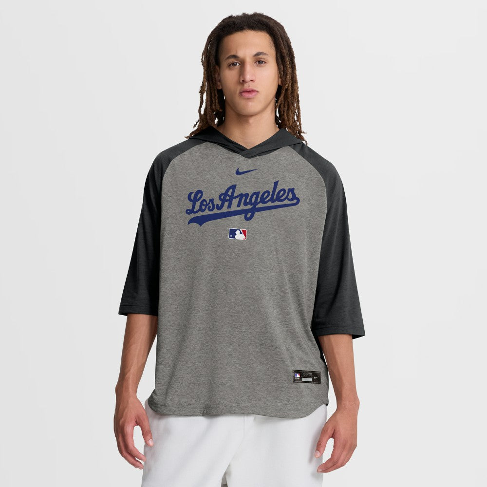 Los Angeles Dodgers Nike Authentic Collection Flux Dri-FIT Raglan 3/4-Sleeve Hooded T-Shirt Near Me