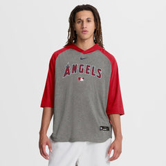 Los Angeles Angels Nike Authentic Collection Flux Dri-FIT Raglan 3/4-Sleeve Hooded T-Shirt Outlet