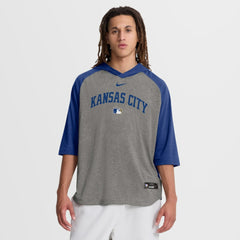 Kansas City Royals Nike Authentic Collection Flux Dri-FIT Raglan 3/4-Sleeve Hooded T-Shirt Discount