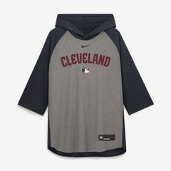 Cleveland Guardians Nike Authentic Collection Flux Dri-FIT Raglan 3/4-Sleeve Hooded T-Shirt Sale