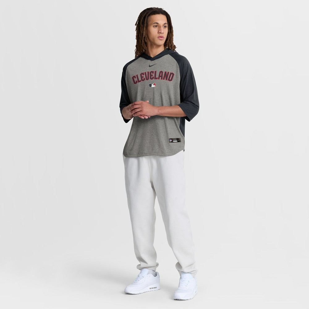 Cleveland Guardians Nike Authentic Collection Flux Dri-FIT Raglan 3/4-Sleeve Hooded T-Shirt Sale