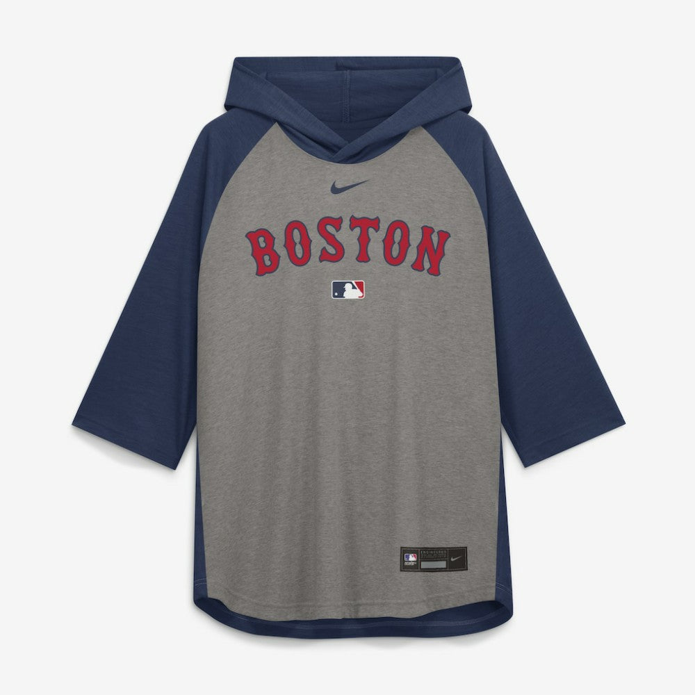 Boston Red Sox Nike Authentic Collection Flux Dri-FIT Raglan 3/4-Sleeve Hooded T-Shirt Online