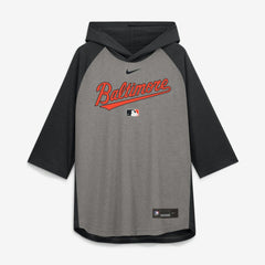 Baltimore Orioles Nike Authentic Collection Flux Dri-FIT Raglan 3/4-Sleeve Hooded T-Shirt Online