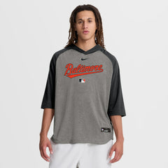 Baltimore Orioles Nike Authentic Collection Flux Dri-FIT Raglan 3/4-Sleeve Hooded T-Shirt Online