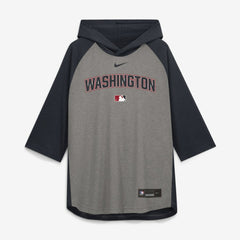 Washington Nationals Nike Authentic Collection Flux Dri-FIT Raglan 3/4-Sleeve Hooded T-Shirt Sale