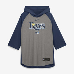 Tampa Bay Rays Nike Authentic Collection Flux Dri-FIT Raglan 3/4-Sleeve Hooded T-Shirt for sale