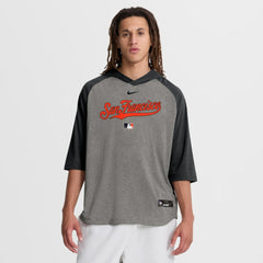 San Francisco Giants Nike Authentic Collection Flux Dri-FIT Raglan 3/4-Sleeve Hooded T-Shirt Sale