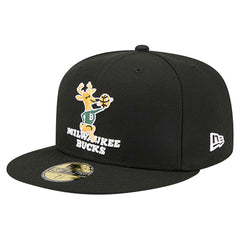 New Era Milwaukee Bucks Core Logo 59FIFTY Fitted Hat Black