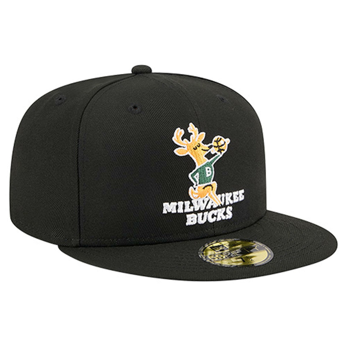 New Era Milwaukee Bucks Core Logo 59FIFTY Fitted Hat Black