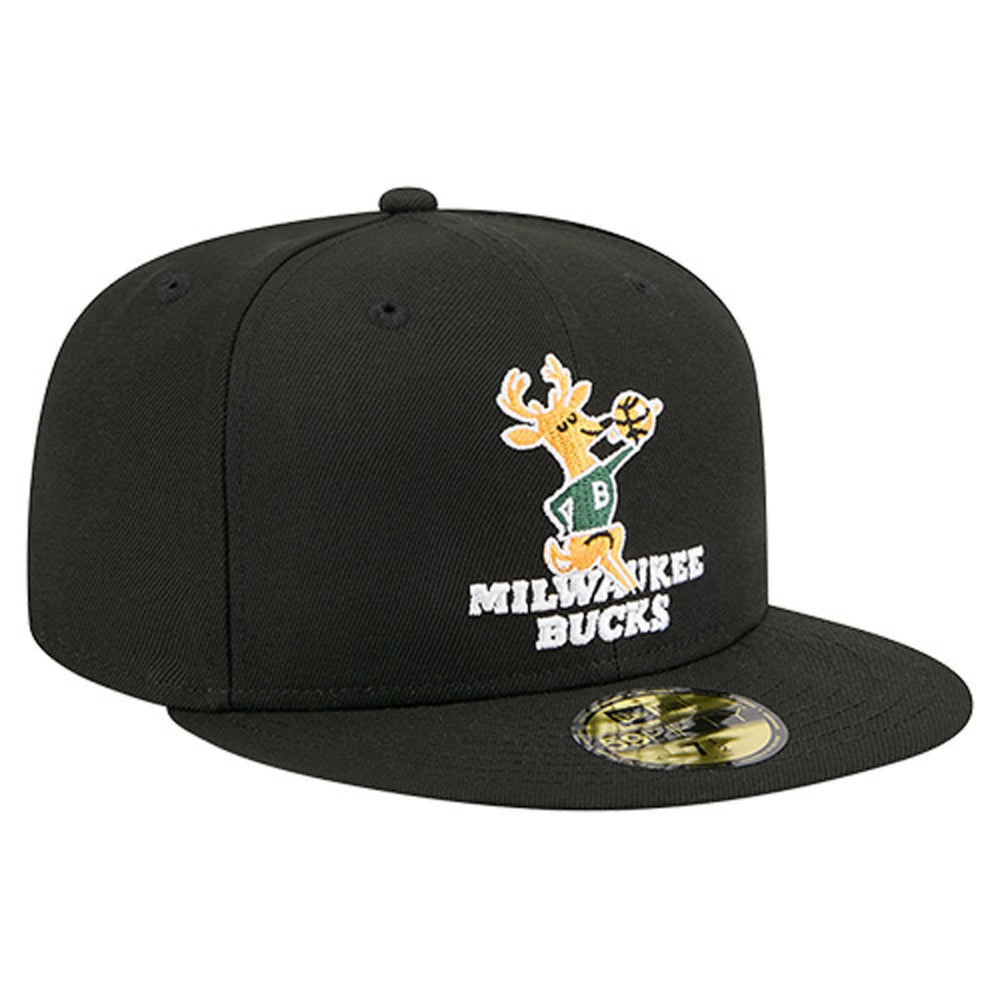 New Era Milwaukee Bucks Core Logo 59FIFTY Fitted Hat Black