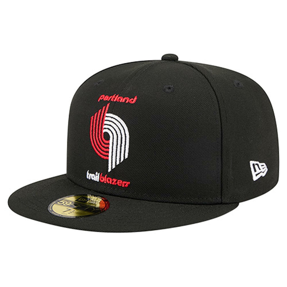 New Era Portland Trail Blazers Core Logo 59FIFTY Fitted Hat Black