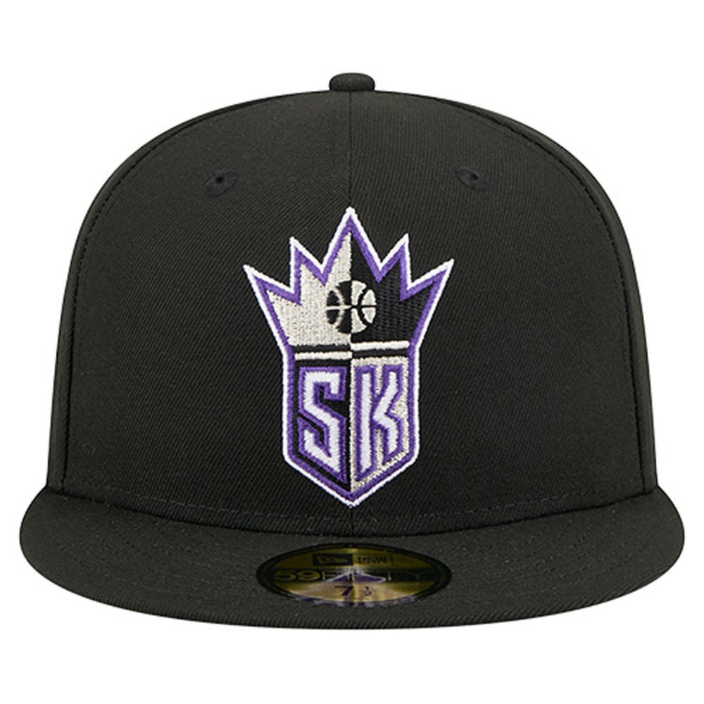 New Era Sacramento Kings Core Logo 59FIFTY Fitted Hat Black