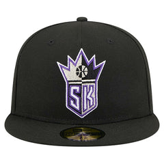 New Era Sacramento Kings Core Logo 59FIFTY Fitted Hat Black