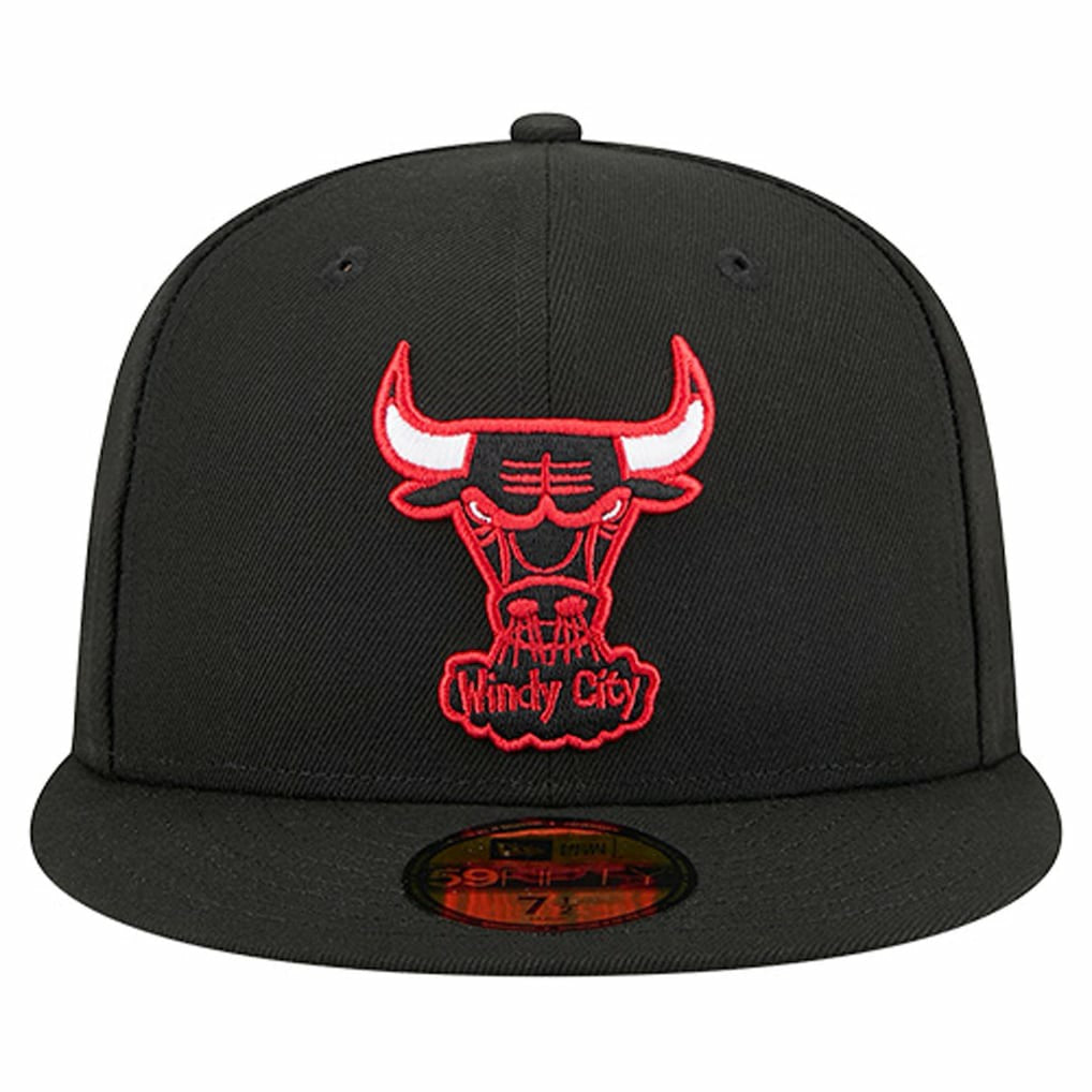 New Era Chicago Bulls Core Logo 59FIFTY Fitted Hat Black