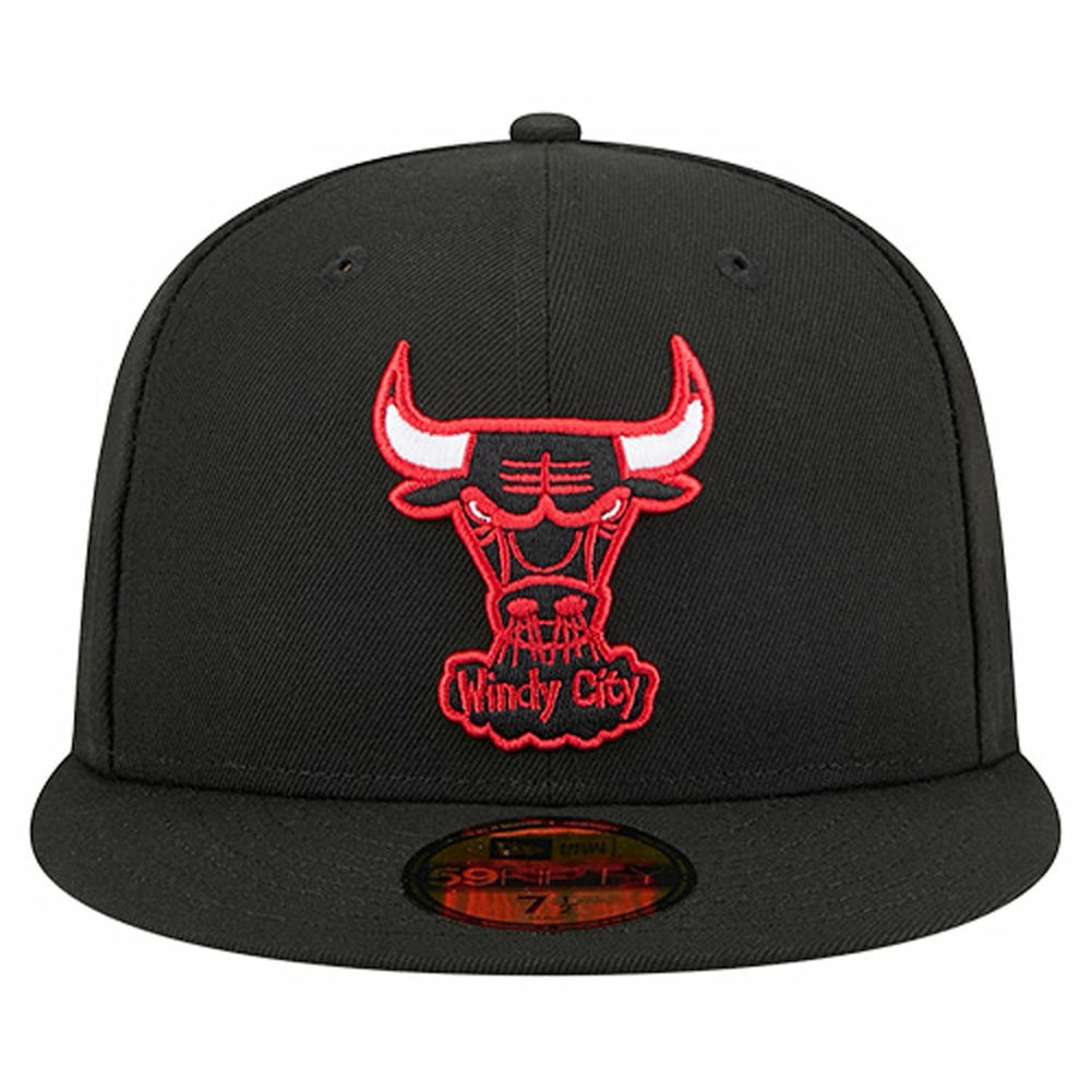 New Era Chicago Bulls Core Logo 59FIFTY Fitted Hat Black