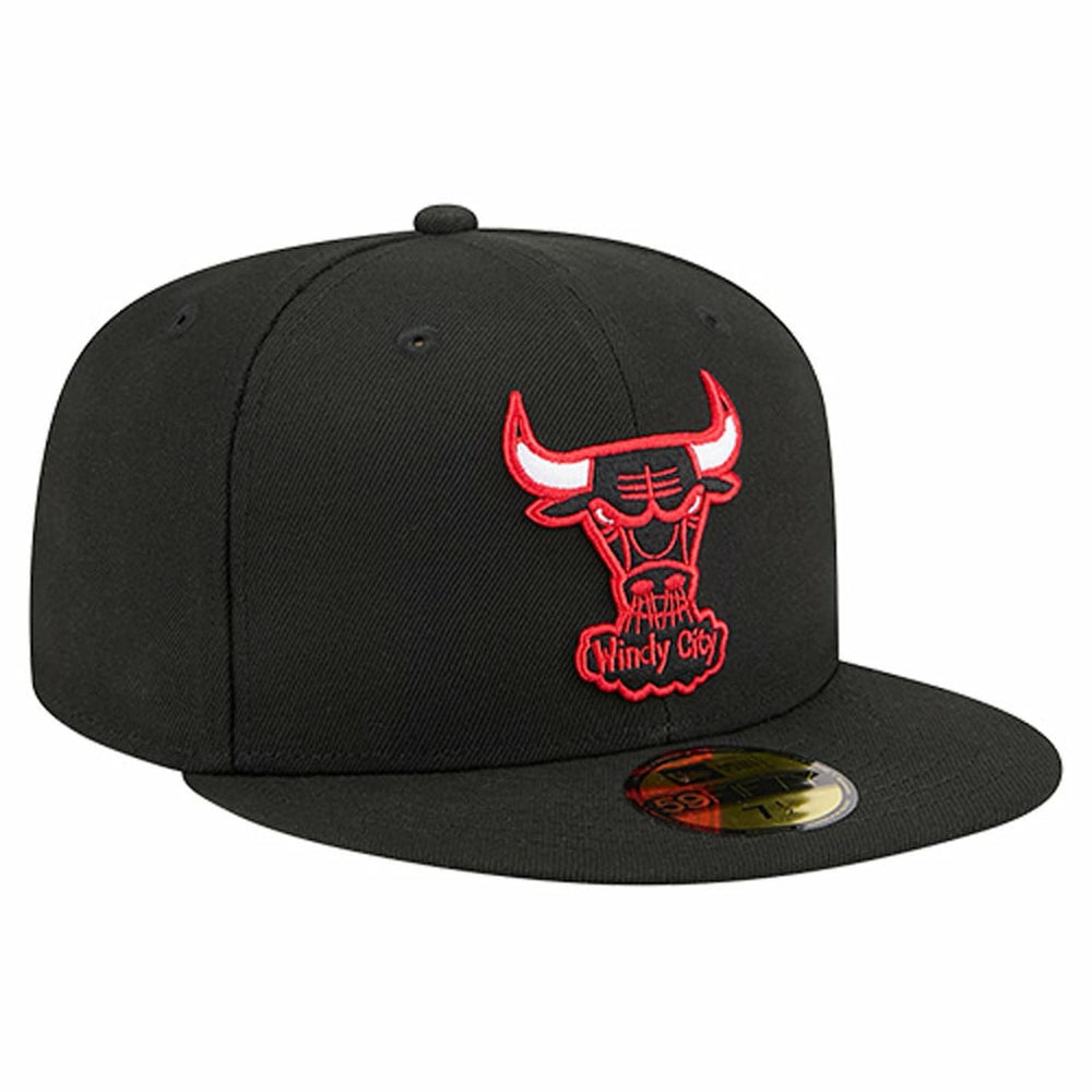 New Era Chicago Bulls Core Logo 59FIFTY Fitted Hat Black