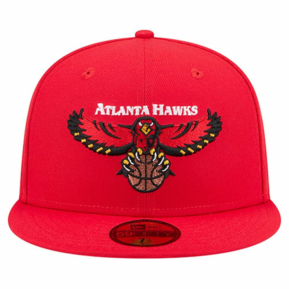 New Era Atlanta Hawks Core Logo 59FIFTY Fitted Hat Red