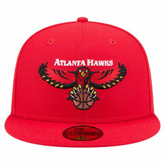 New Era Atlanta Hawks Core Logo 59FIFTY Fitted Hat Red