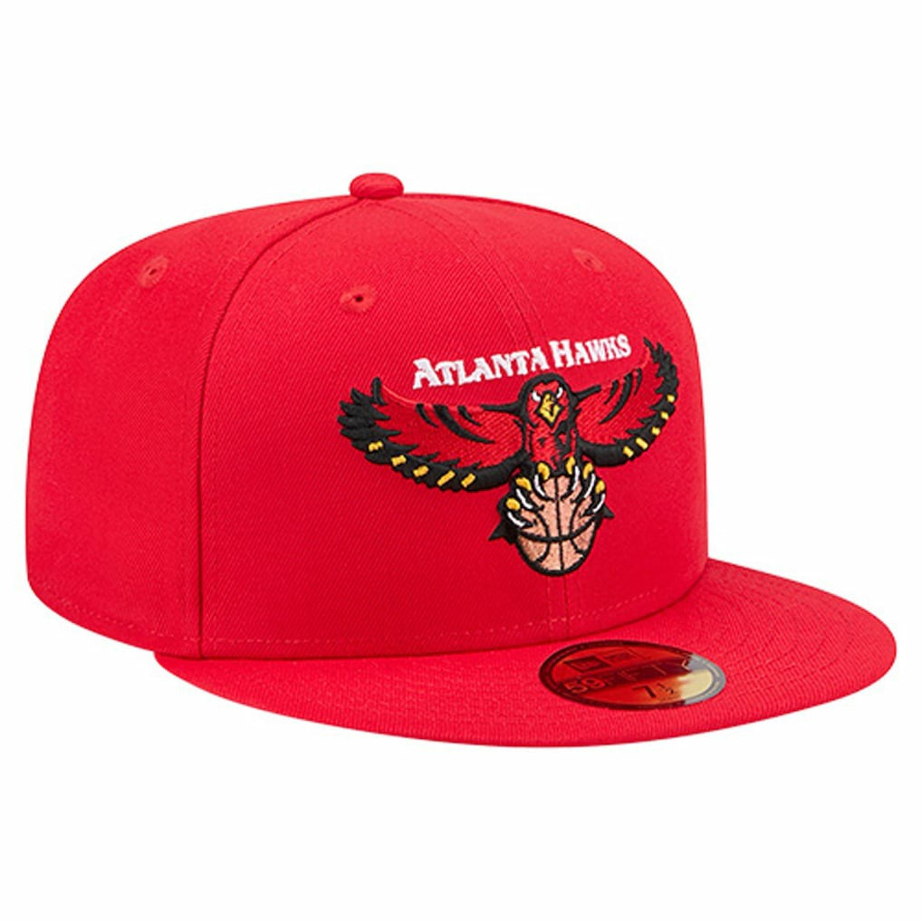 New Era Atlanta Hawks Core Logo 59FIFTY Fitted Hat Red