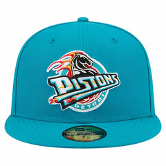 New Era Detroit Pistons Core Logo 59FIFTY Fitted Hat Teal