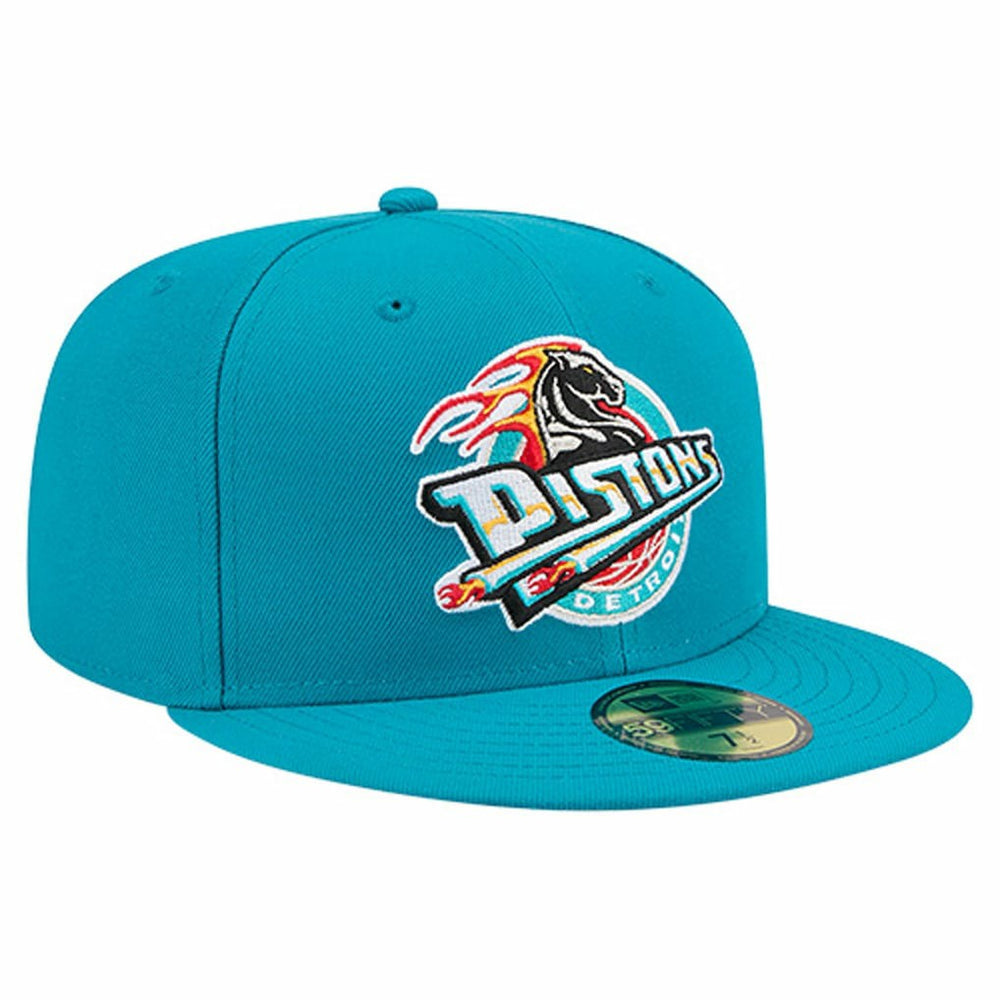New Era Detroit Pistons Core Logo 59FIFTY Fitted Hat Teal