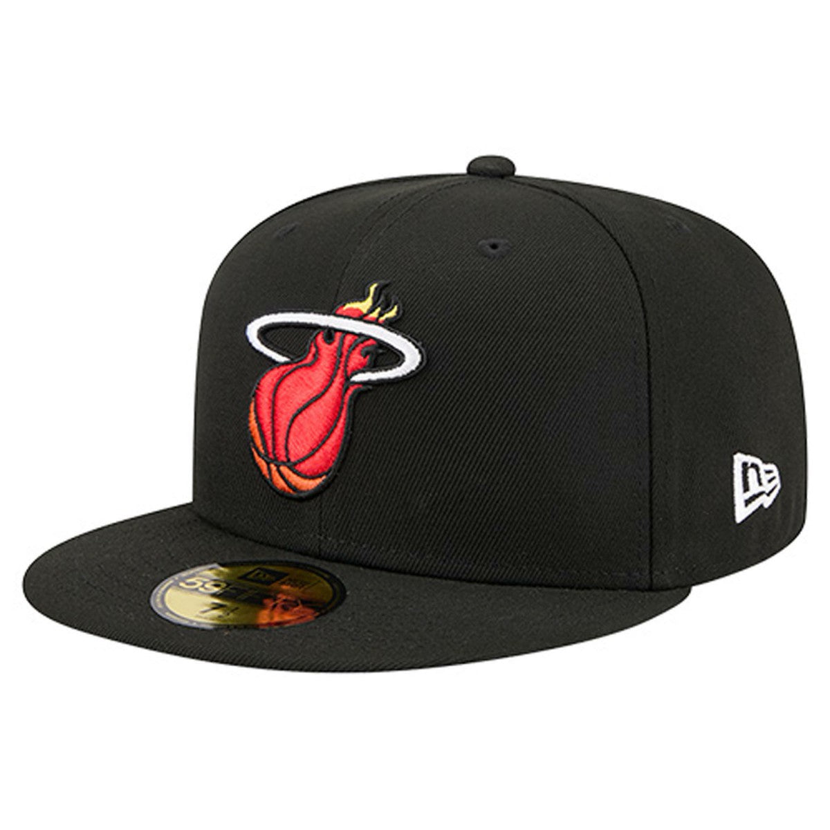 New Era Miami Heat Core Logo 59FIFTY Fitted Hat Black