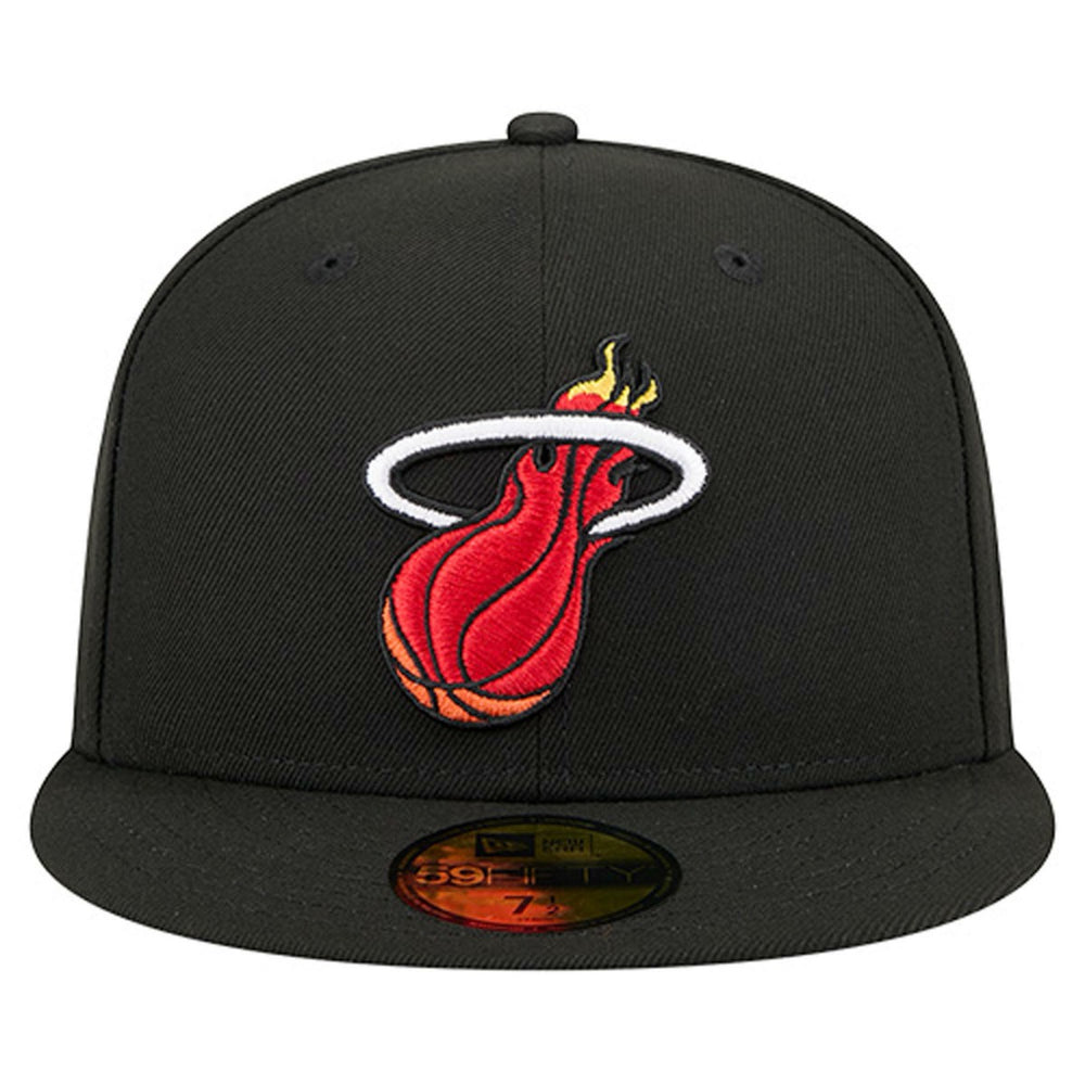 New Era Miami Heat Core Logo 59FIFTY Fitted Hat Black