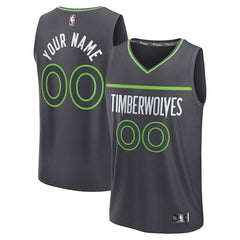 Fanatics Minnesota Timberwolves Fastbreak Custom Jersey Statement Edition Anthracite