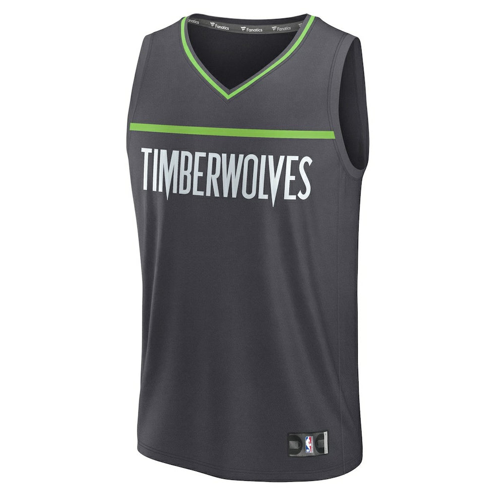 Fanatics Minnesota Timberwolves Fastbreak Custom Jersey Statement Edition Anthracite
