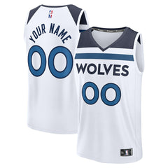 Fanatics Minnesota Timberwolves Fastbreak Custom Jersey Association Edition White