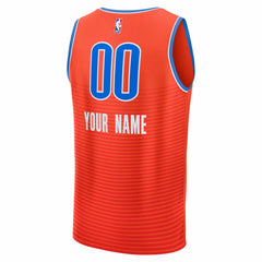 Fanatics Oklahoma City Thunder Youth Fast Break Custom Jersey Statement Edition Orange
