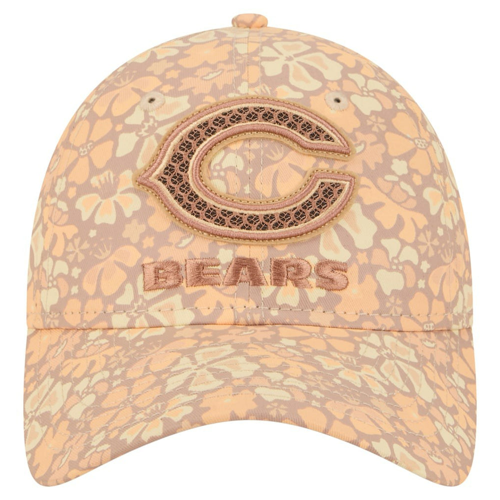 Chicago Bears New Era Women's Floral 9TWENTY Adjustable Hat - Tan - NFL