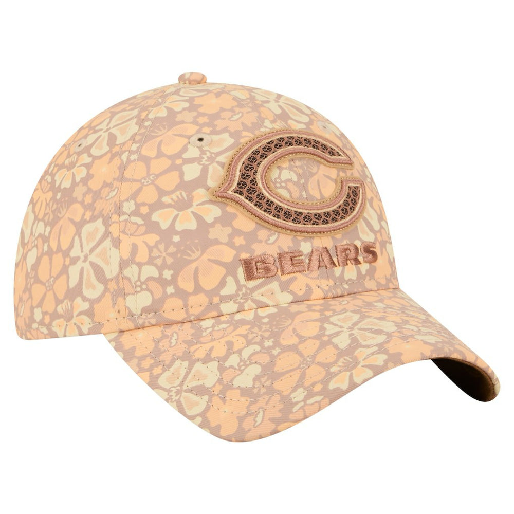 Chicago Bears New Era Women's Floral 9TWENTY Adjustable Hat - Tan - NFL