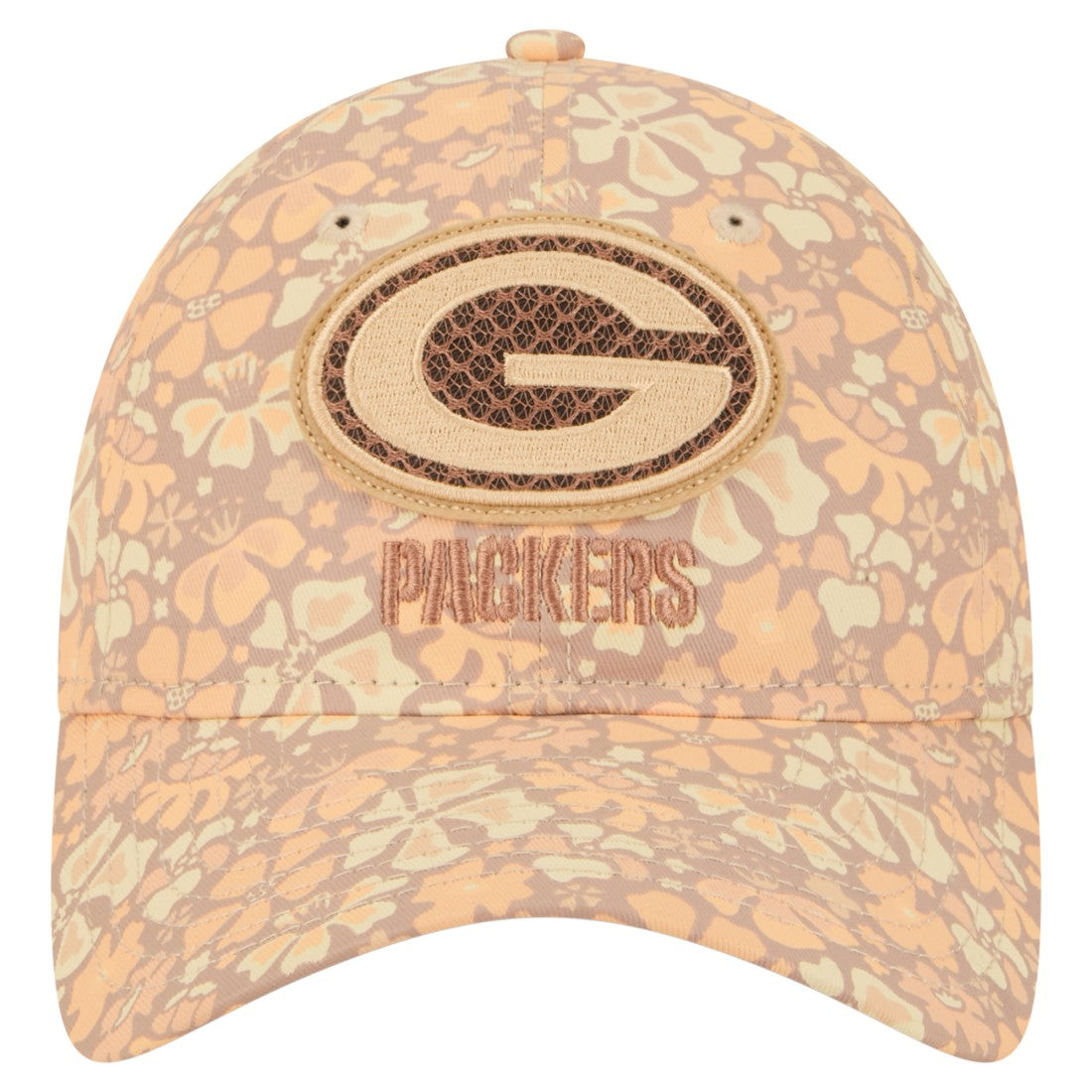 Green Bay Packers New Era Women's Floral 9TWENTY Adjustable Hat - Tan - NFL