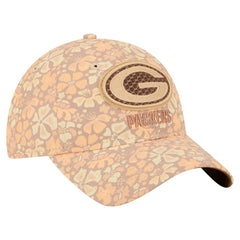 Green Bay Packers New Era Women's Floral 9TWENTY Adjustable Hat - Tan - NFL