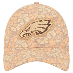 Philadelphia Eagles New Era Women's Floral 9TWENTY Adjustable Hat - Tan - NFL