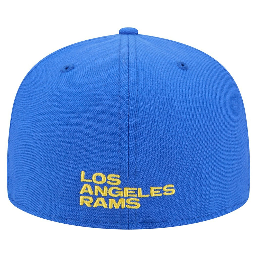 Los Angeles Rams New Era Overlap Wordmark 59FIFTY Fitted Hat - Royal - NFL