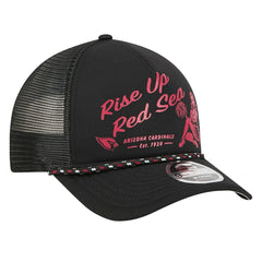 Arizona Cardinals New Era Gas Station 9FORTY A-Frame M-Crown Adjustable Trucker Hat - Black - NFL