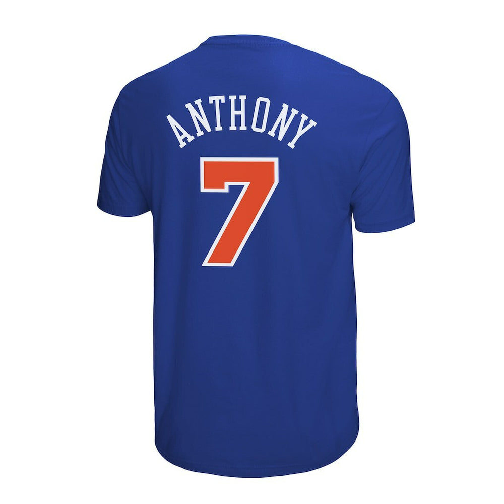 Mitchell & Ness Carmelo Anthony New York Knicks Hardwood Classics Retro Name & Number T-Shirt Royal