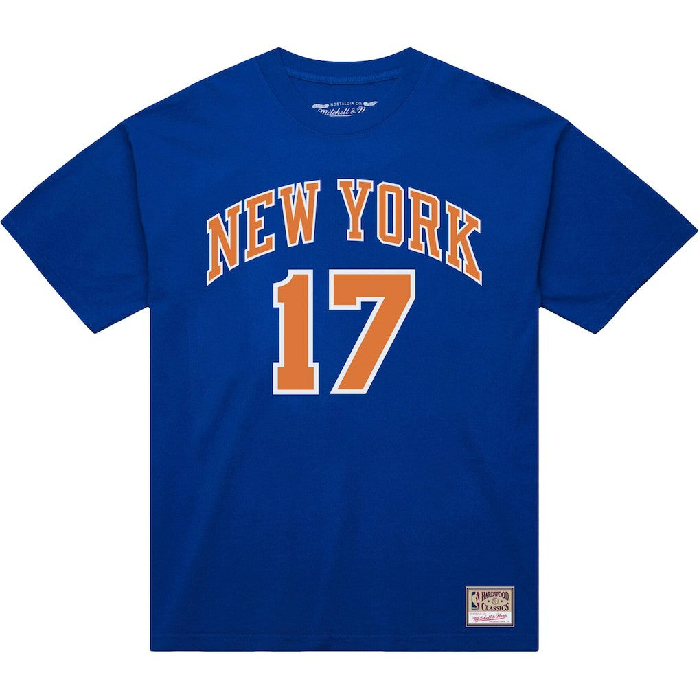 Mitchell & Ness Jeremy Lin New York Knicks Name & Number T-Shirt Blue