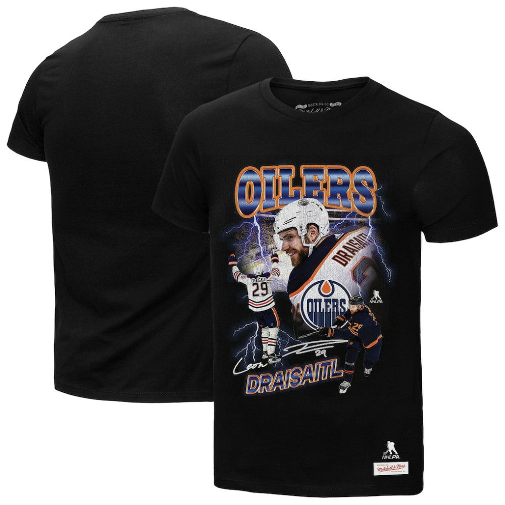 Leon Draisaitl Edmonton Oilers Mitchell & Ness 2.0 Player Graphic T-Shirt - Black | NHL on sale