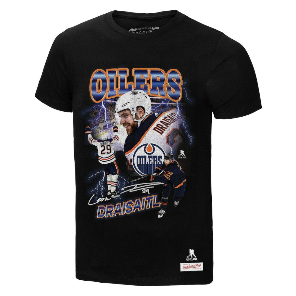 Leon Draisaitl Edmonton Oilers Mitchell & Ness 2.0 Player Graphic T-Shirt - Black | NHL on sale