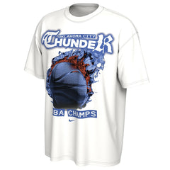 Nike Oklahoma City Thunder Unisex 2025 NBA Finals Champions Celebration Parade Roster T-Shirt White